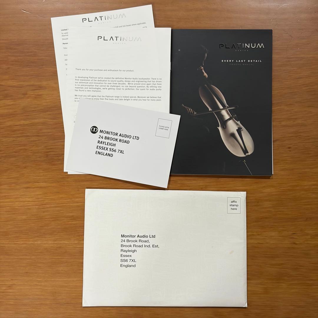 ②右側 MONITOR AUDIO スピーカー PL100 専用スタンドセット