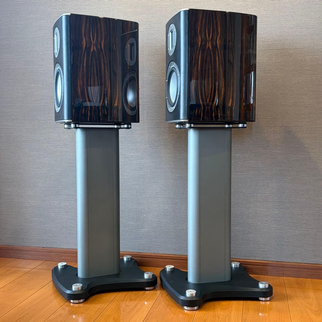 ②右側 MONITOR AUDIO スピーカー PL100 専用スタンドセット
