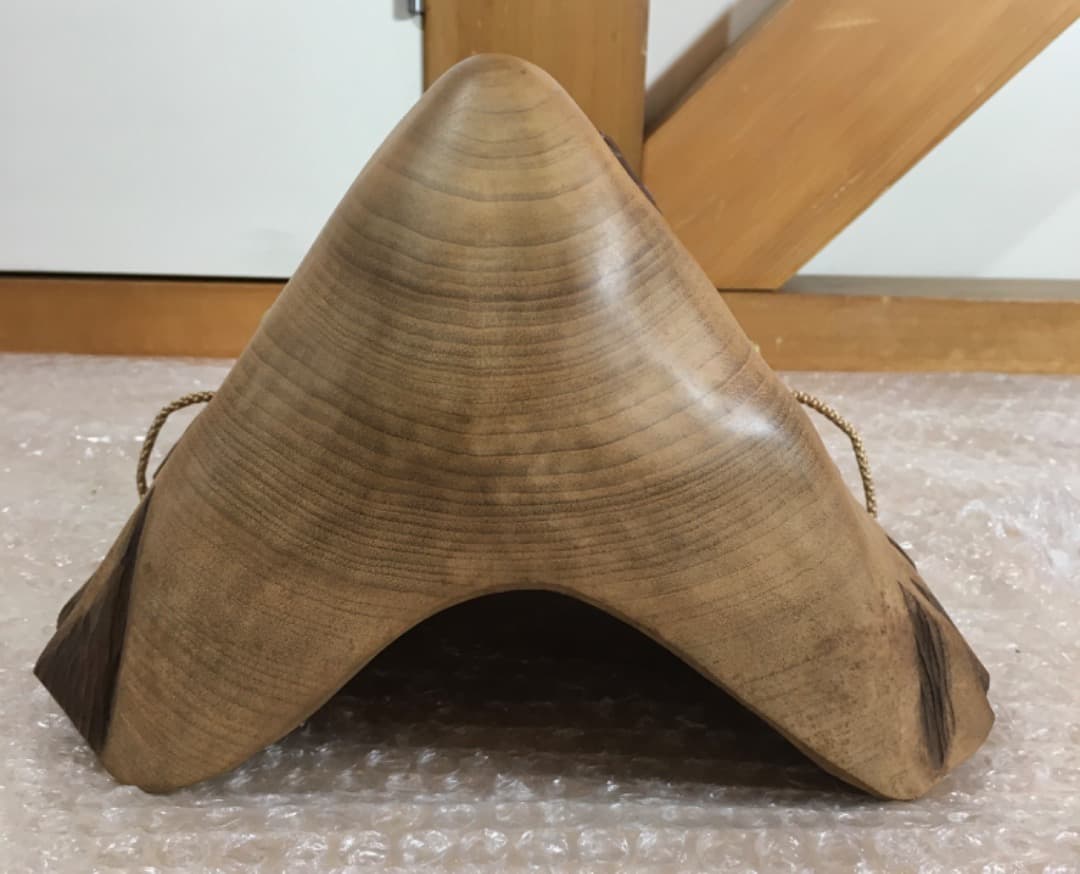 ○【世界的名工】前島秀章 忍 悲しい酒 昭和五十六年 23.5cm 面 木彫