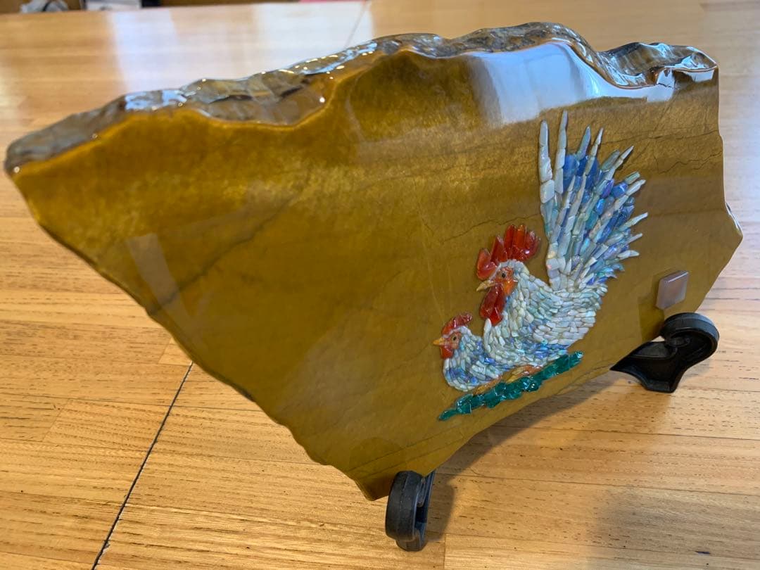 宝石画 鳥 パワーストーン