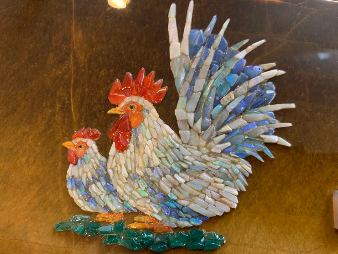 宝石画 鳥 パワーストーン