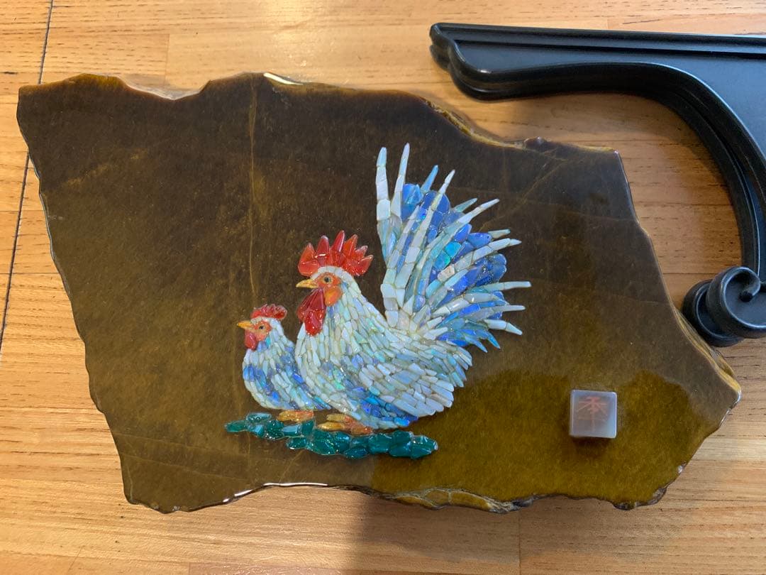 宝石画 鳥 パワーストーン