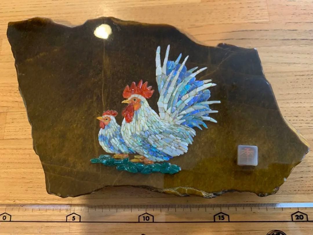 宝石画 鳥 パワーストーン