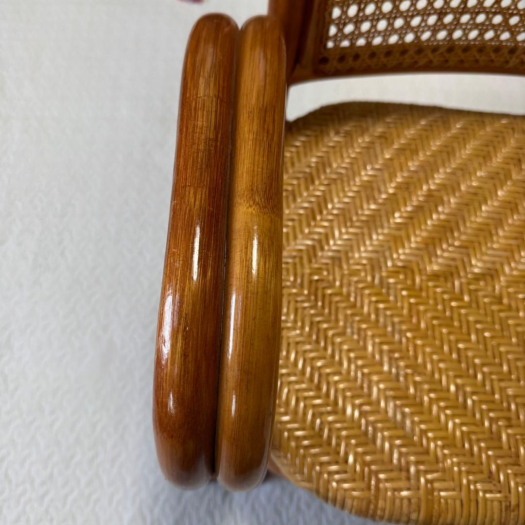 【極美品】ラタン製 カジュアルチェア ラタンチェア 藤 アンティーク レトロ