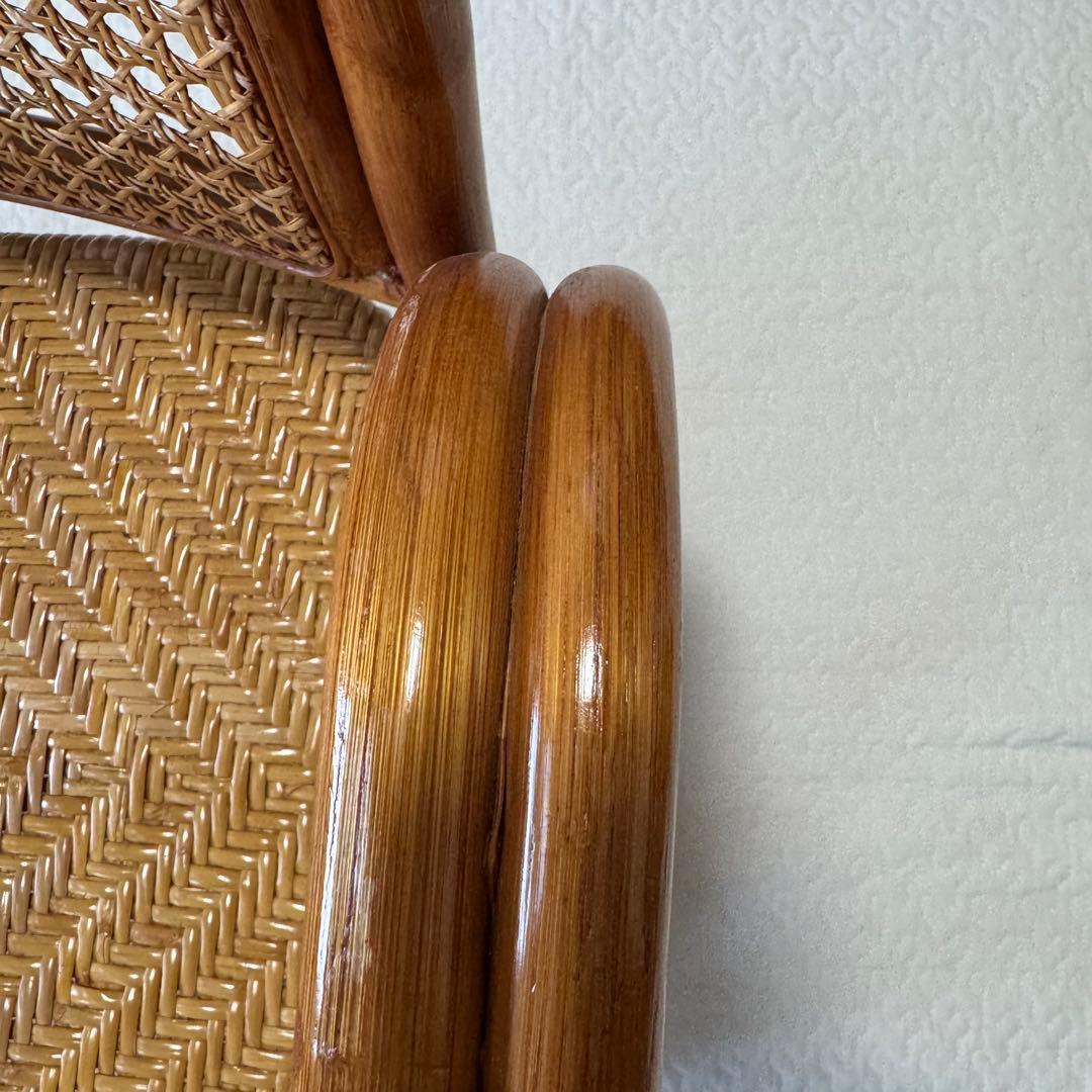 【極美品】ラタン製 カジュアルチェア ラタンチェア 藤 アンティーク レトロ