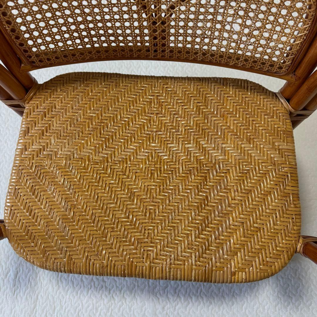 【極美品】ラタン製 カジュアルチェア ラタンチェア 藤 アンティーク レトロ
