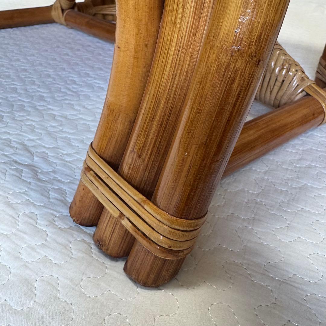 【極美品】ラタン製 カジュアルチェア ラタンチェア 藤 アンティーク レトロ