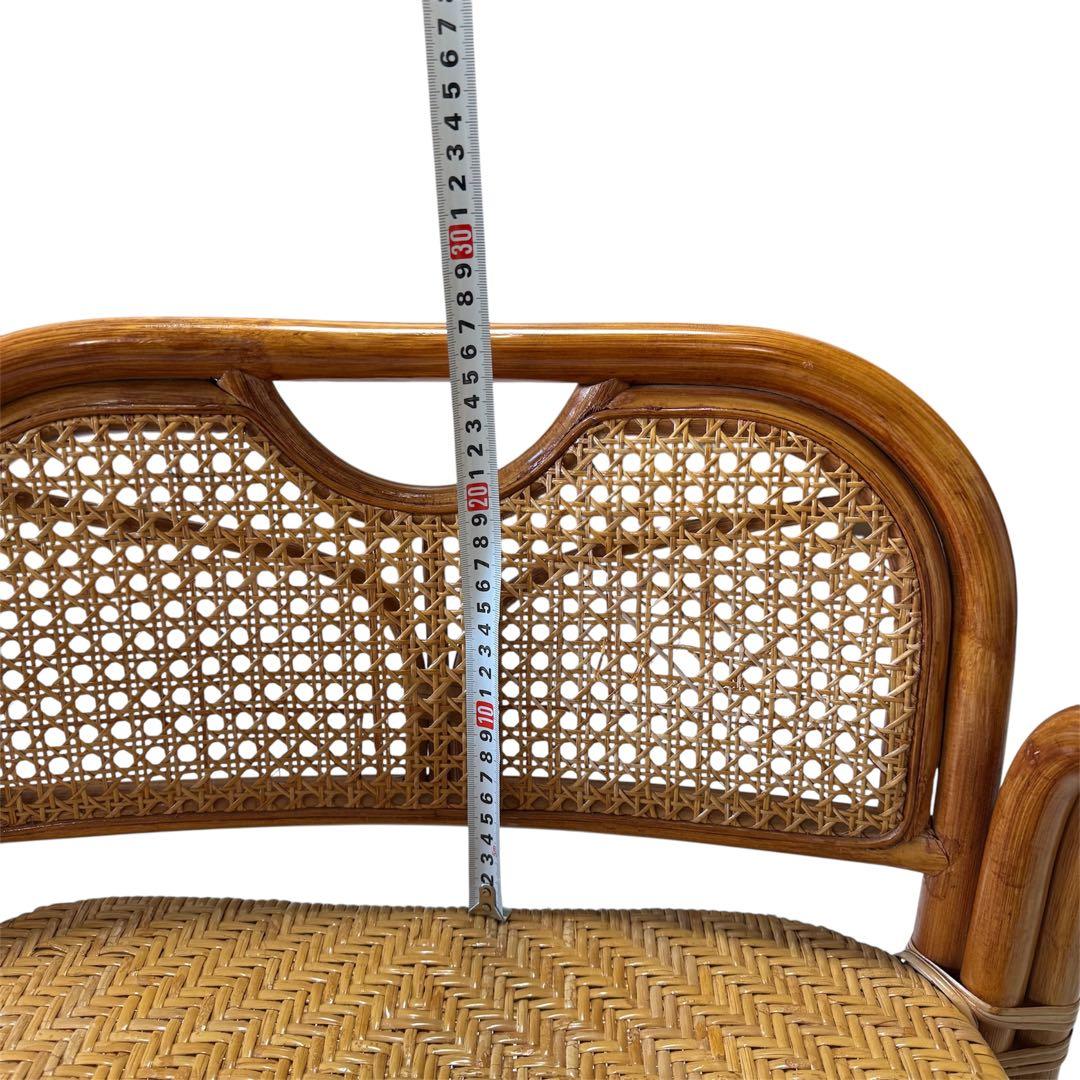 【極美品】ラタン製 カジュアルチェア ラタンチェア 藤 アンティーク レトロ