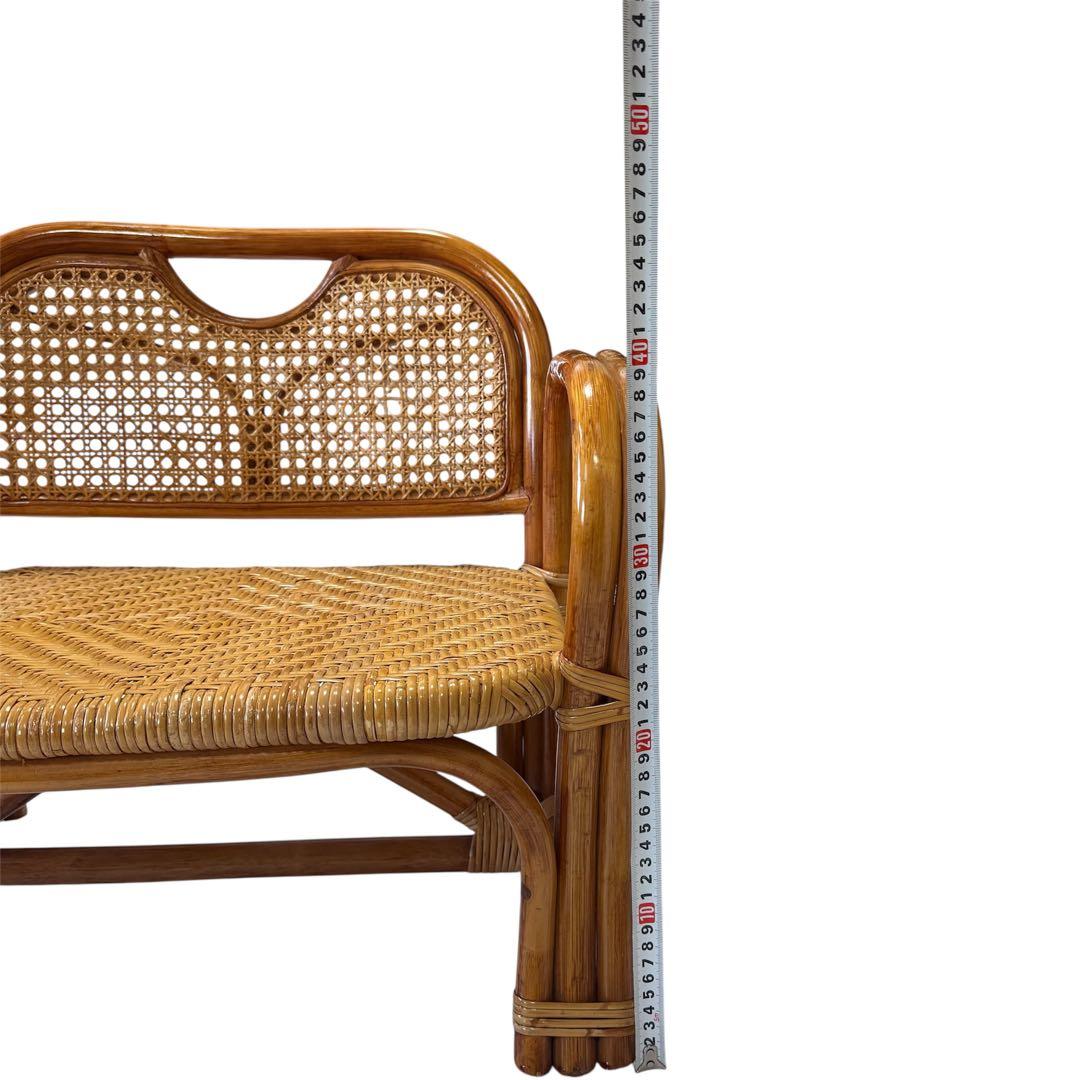【極美品】ラタン製 カジュアルチェア ラタンチェア 藤 アンティーク レトロ