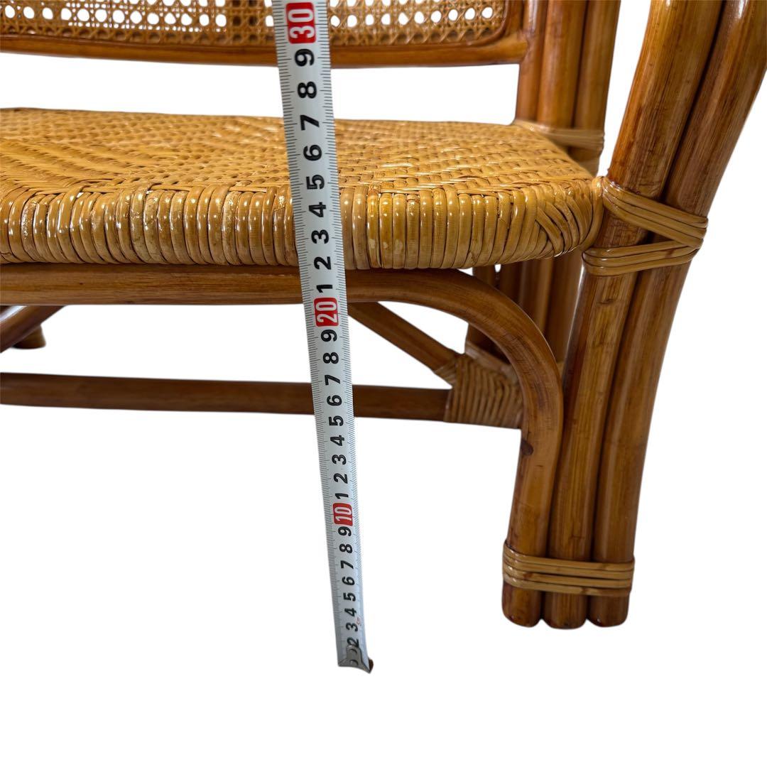 【極美品】ラタン製 カジュアルチェア ラタンチェア 藤 アンティーク レトロ