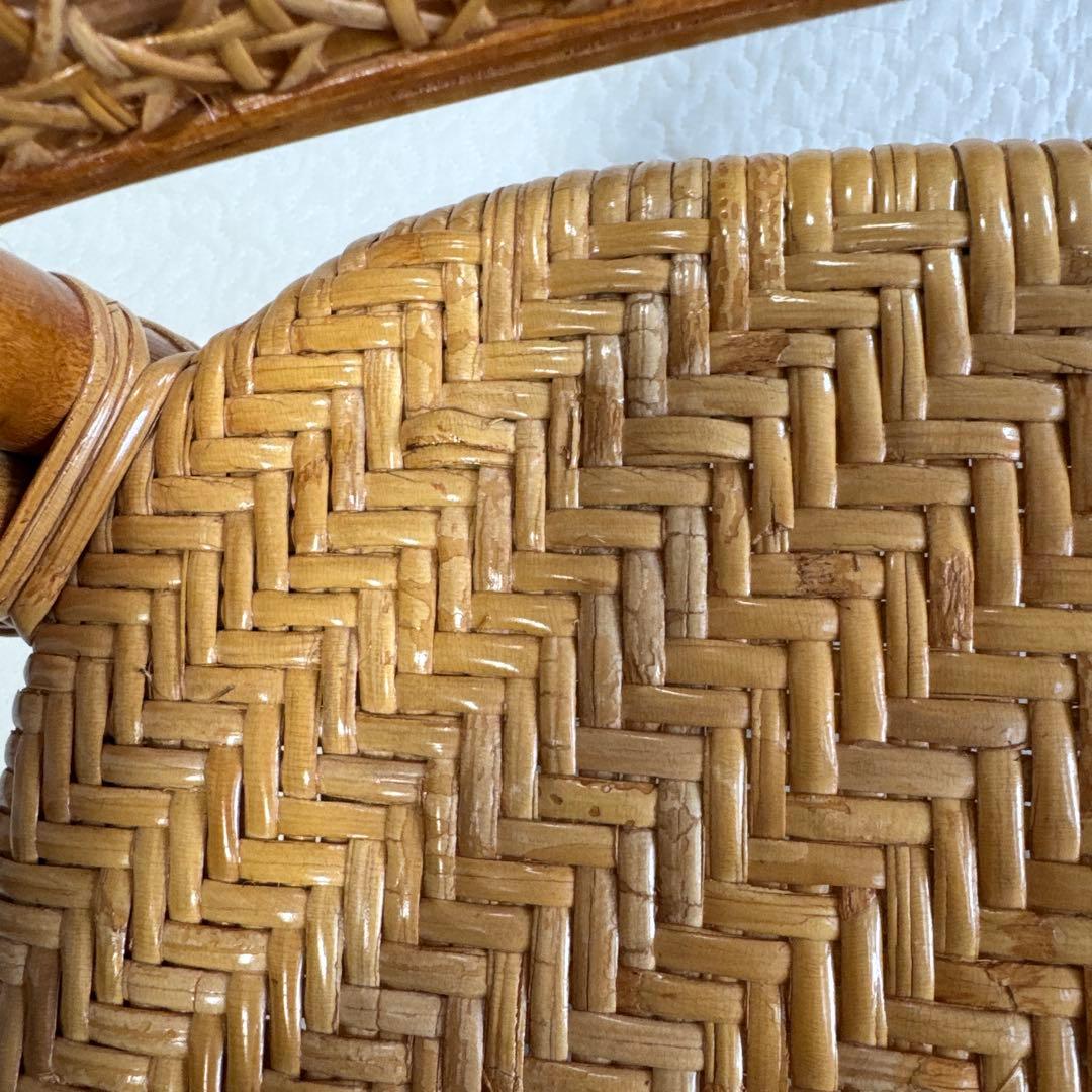 【極美品】ラタン製 カジュアルチェア ラタンチェア 藤 アンティーク レトロ