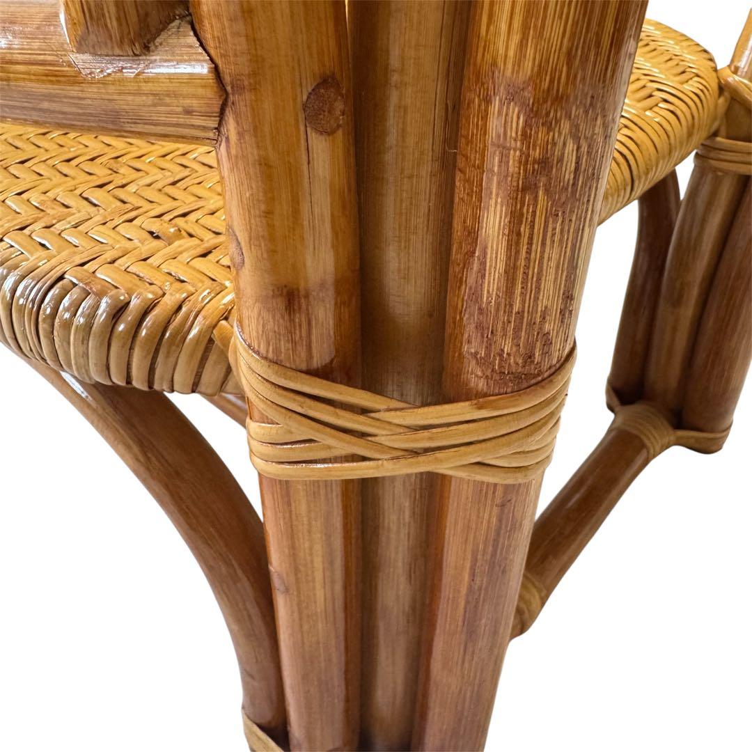 【極美品】ラタン製 カジュアルチェア ラタンチェア 藤 アンティーク レトロ