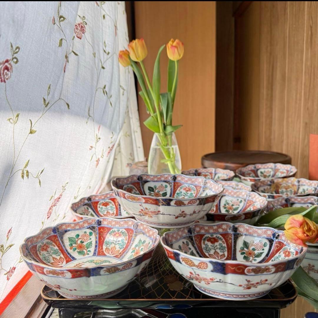 Y様のお皿です‼️『桐花鳳凰文様』切支丹皿松梅桐菊8客➕1木箱入り