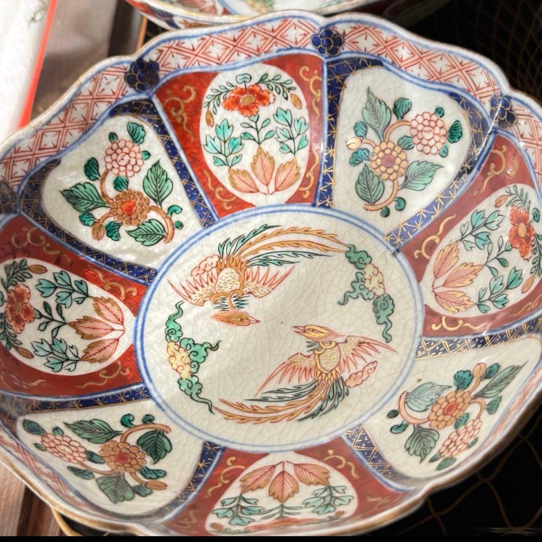 Y様のお皿です‼️『桐花鳳凰文様』切支丹皿松梅桐菊8客➕1木箱入り