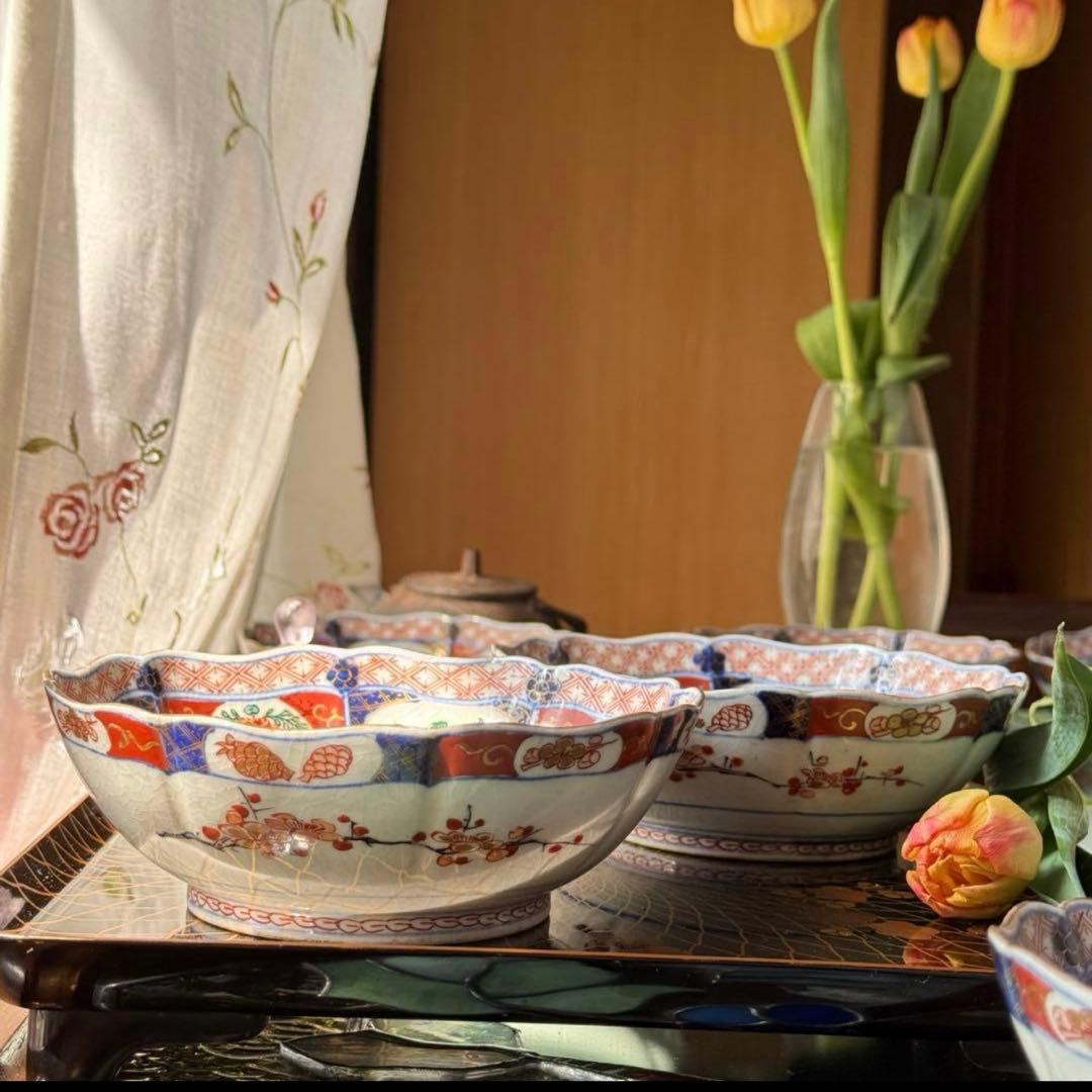 Y様のお皿です‼️『桐花鳳凰文様』切支丹皿松梅桐菊8客➕1木箱入り