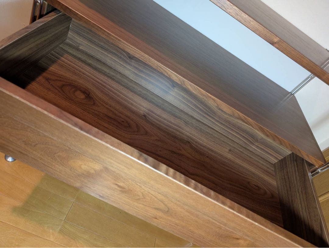 ■送料込■無印 ステンレスユニットシェルフ ウォールナット 衣類収納棚シェルフ