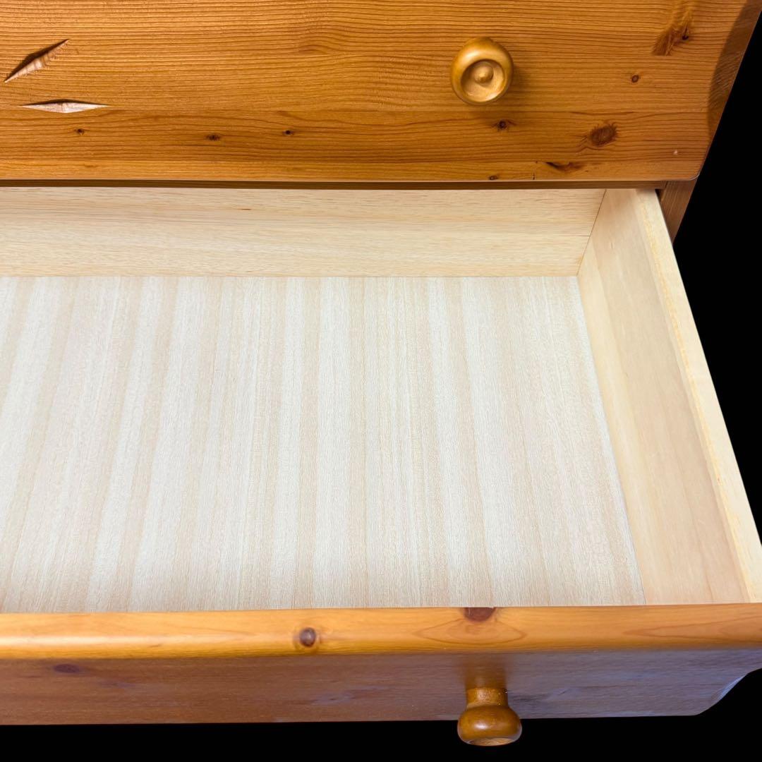 ビンテージパイン材★リビングチェスト　北欧カントリースタイル　無垢材