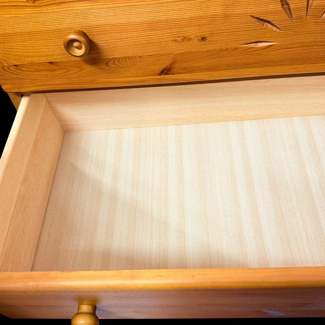 ビンテージパイン材★リビングチェスト　北欧カントリースタイル　無垢材