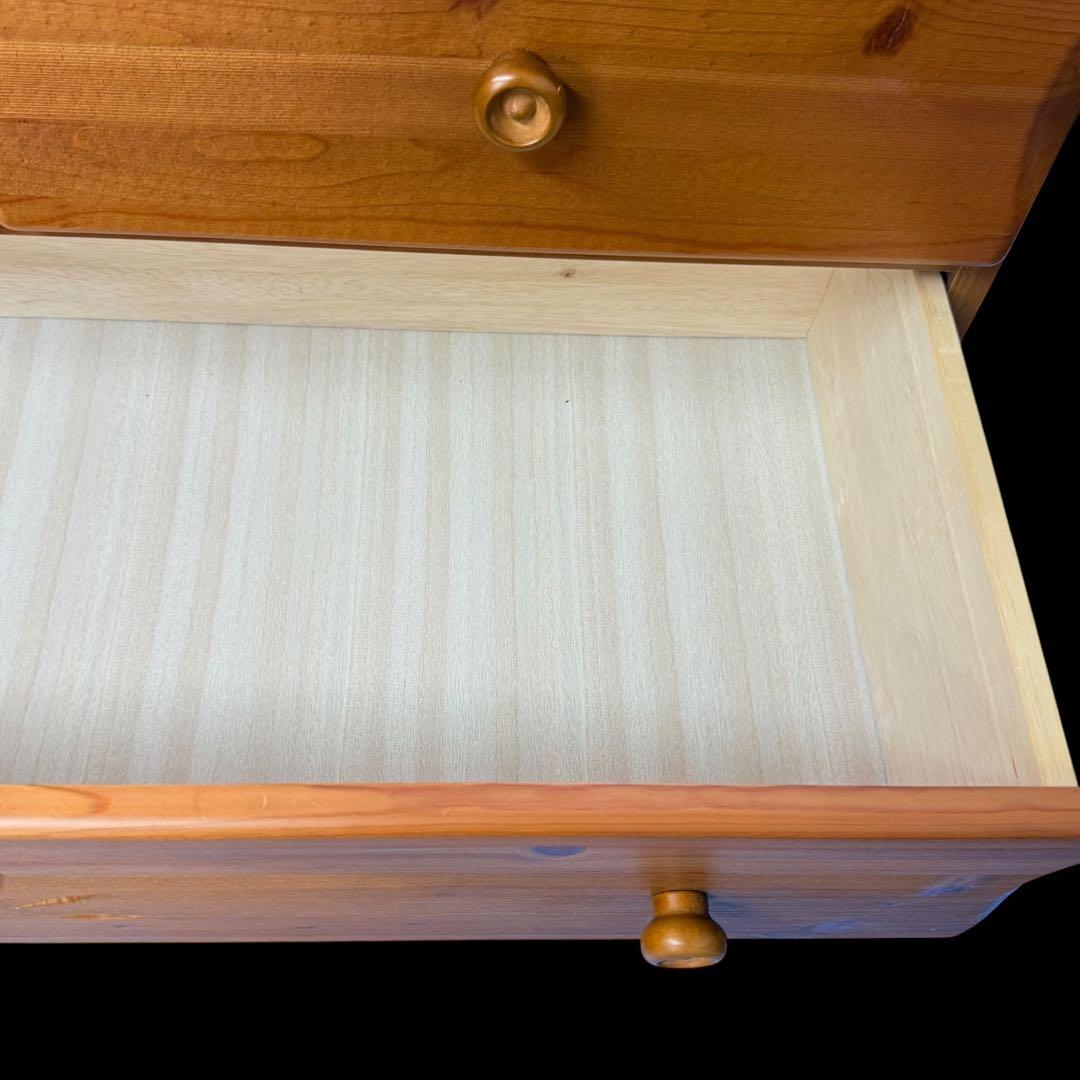 ビンテージパイン材★リビングチェスト　北欧カントリースタイル　無垢材