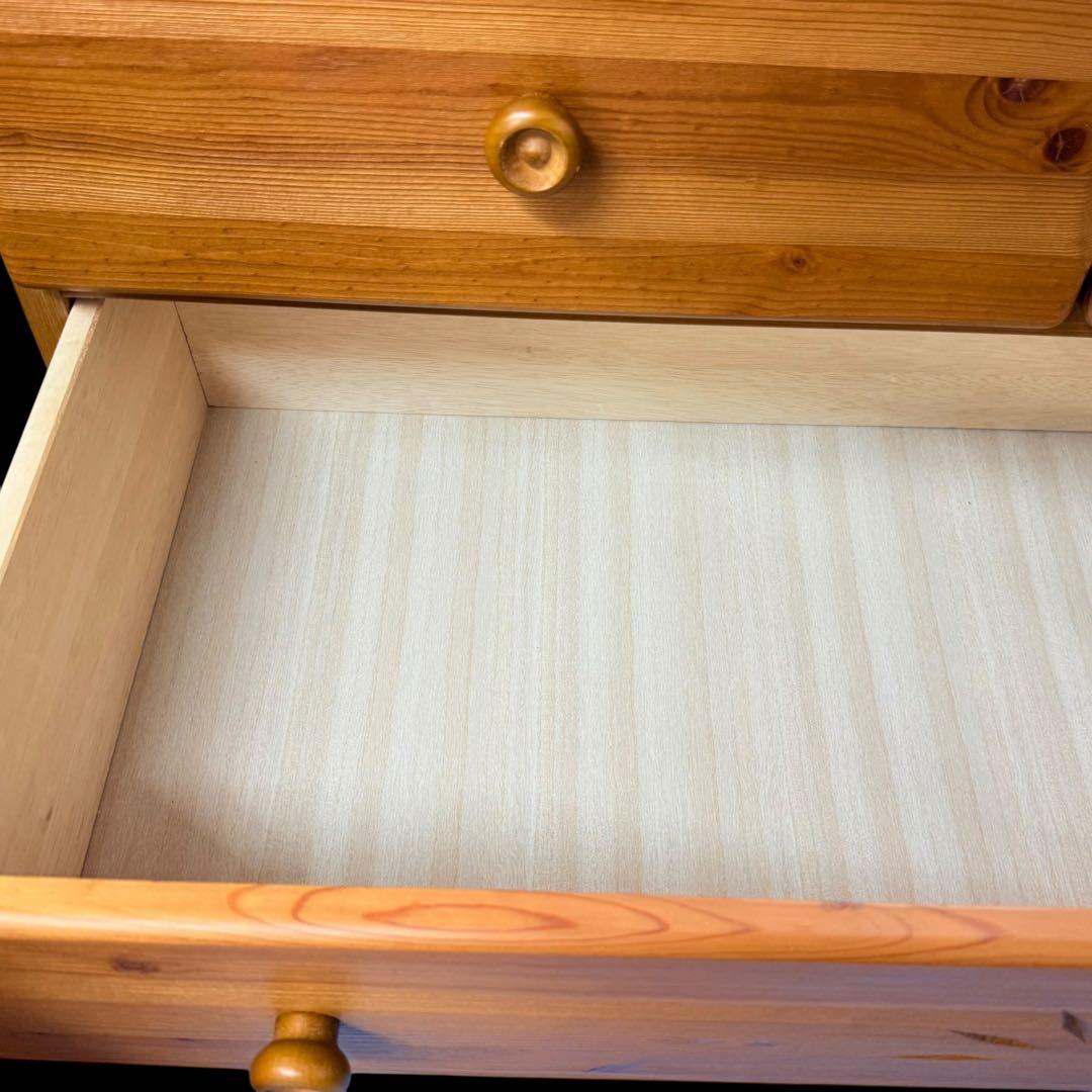 ビンテージパイン材★リビングチェスト　北欧カントリースタイル　無垢材