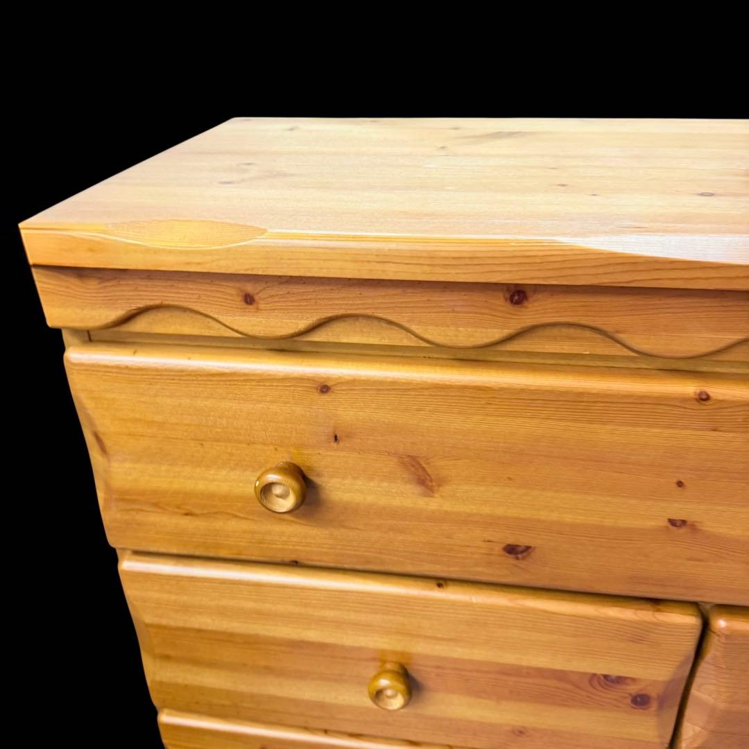 ビンテージパイン材★リビングチェスト　北欧カントリースタイル　無垢材