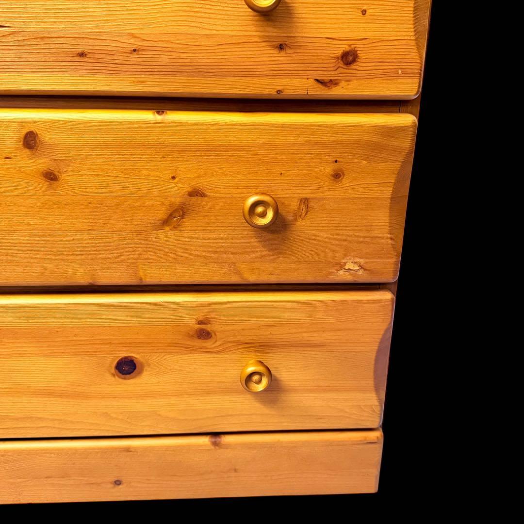 ビンテージパイン材★リビングチェスト　北欧カントリースタイル　無垢材