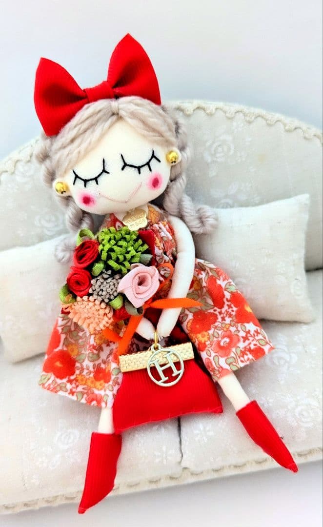 ハンドメイド ドールチャーム バッグチャーム お人形