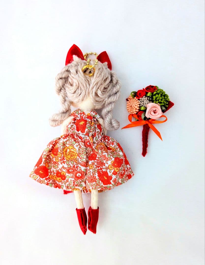ハンドメイド ドールチャーム バッグチャーム お人形
