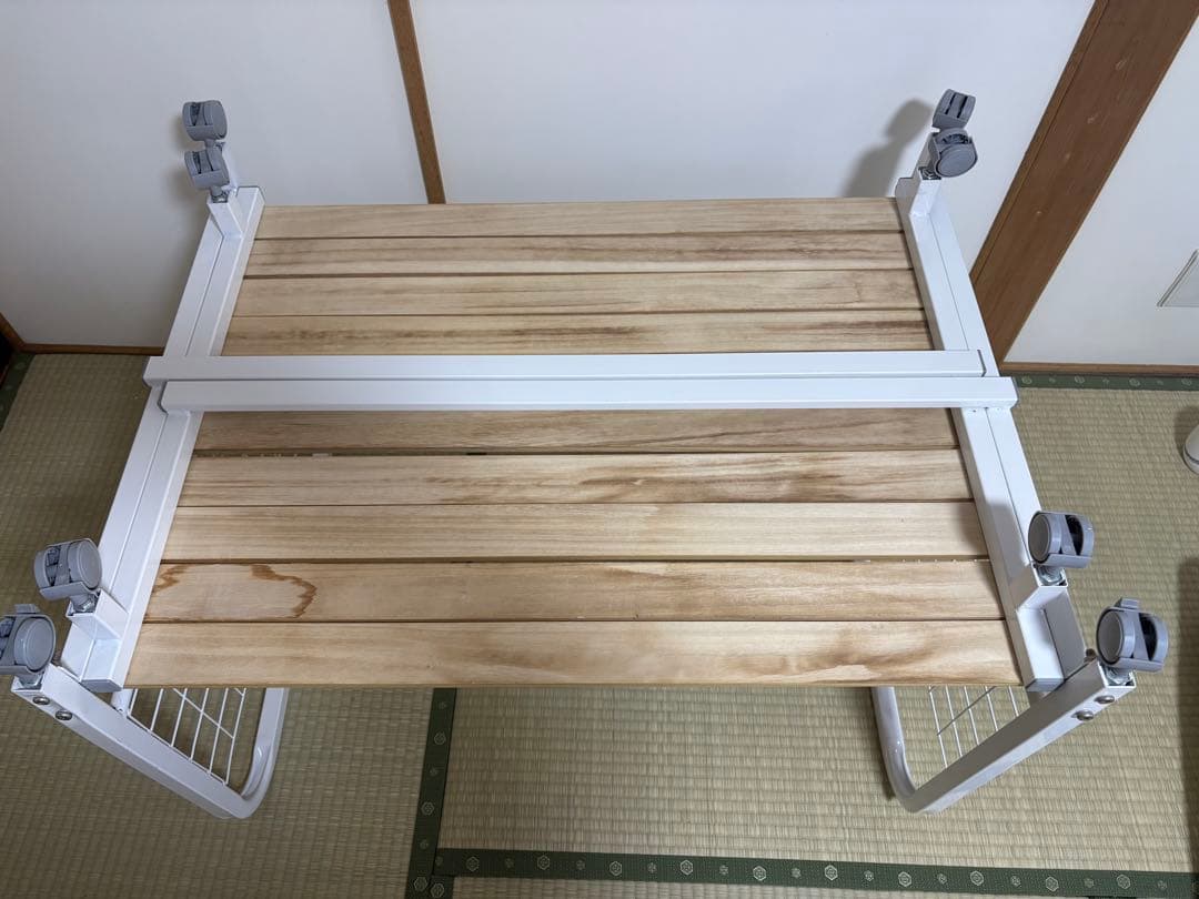 ニトリ キャスター付き伸縮布団収納ラック (WH)