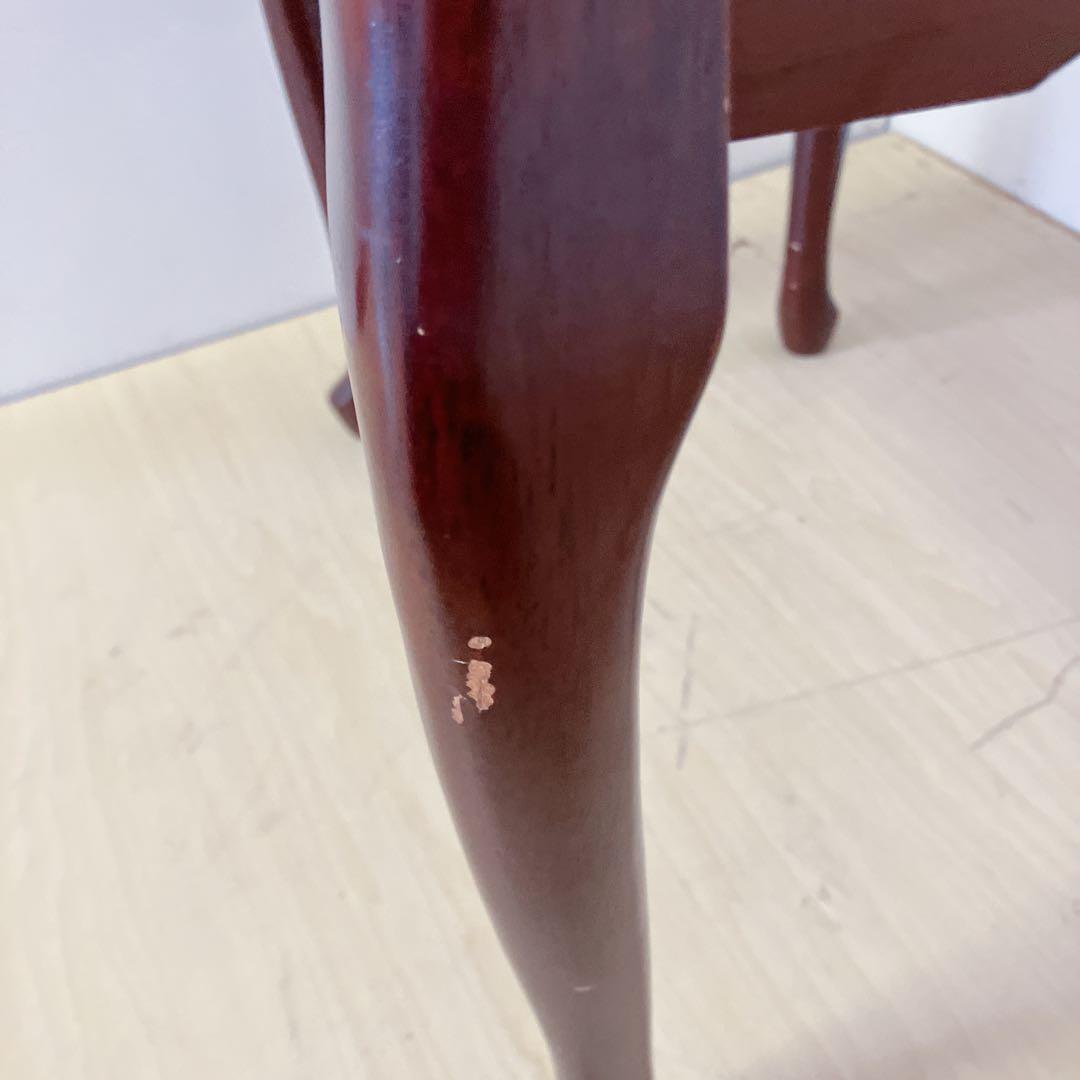 アンティーク調　猫脚スツール　オットマン　スクッション　チェア　木製　椅子