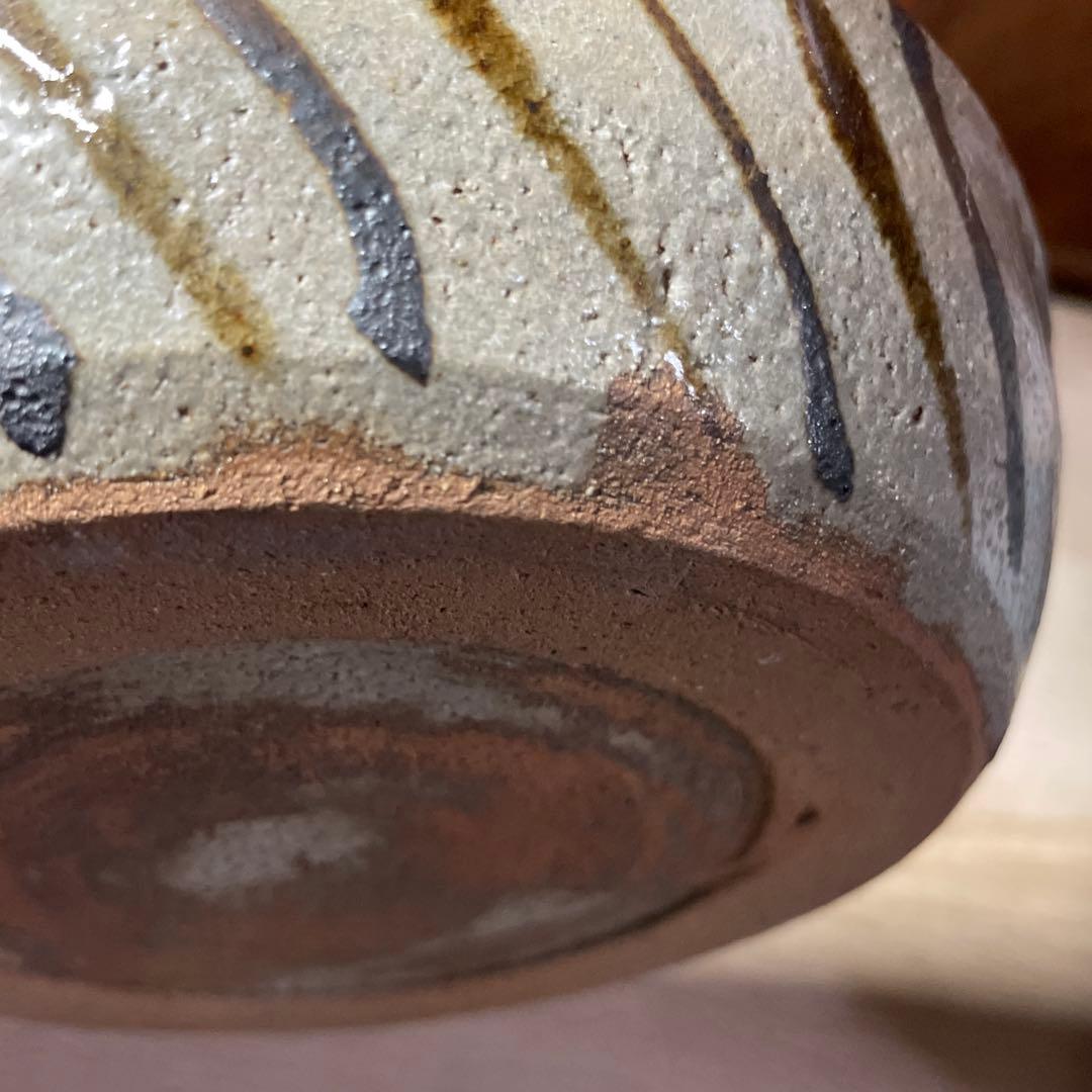 益子焼　浜田庄司　鐡絵丸紋鉢　箱なし