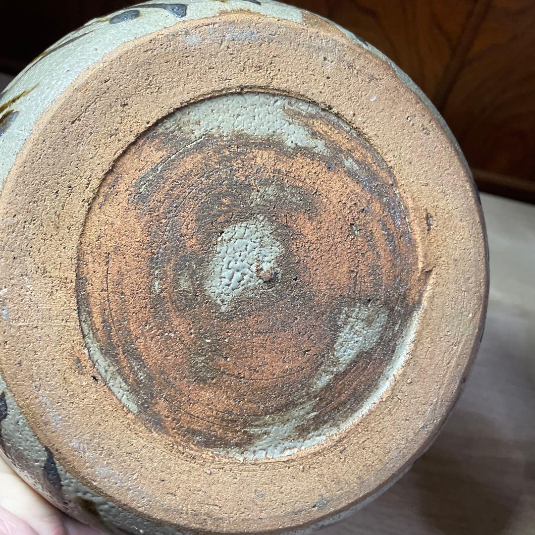 益子焼　浜田庄司　鐡絵丸紋鉢　箱なし