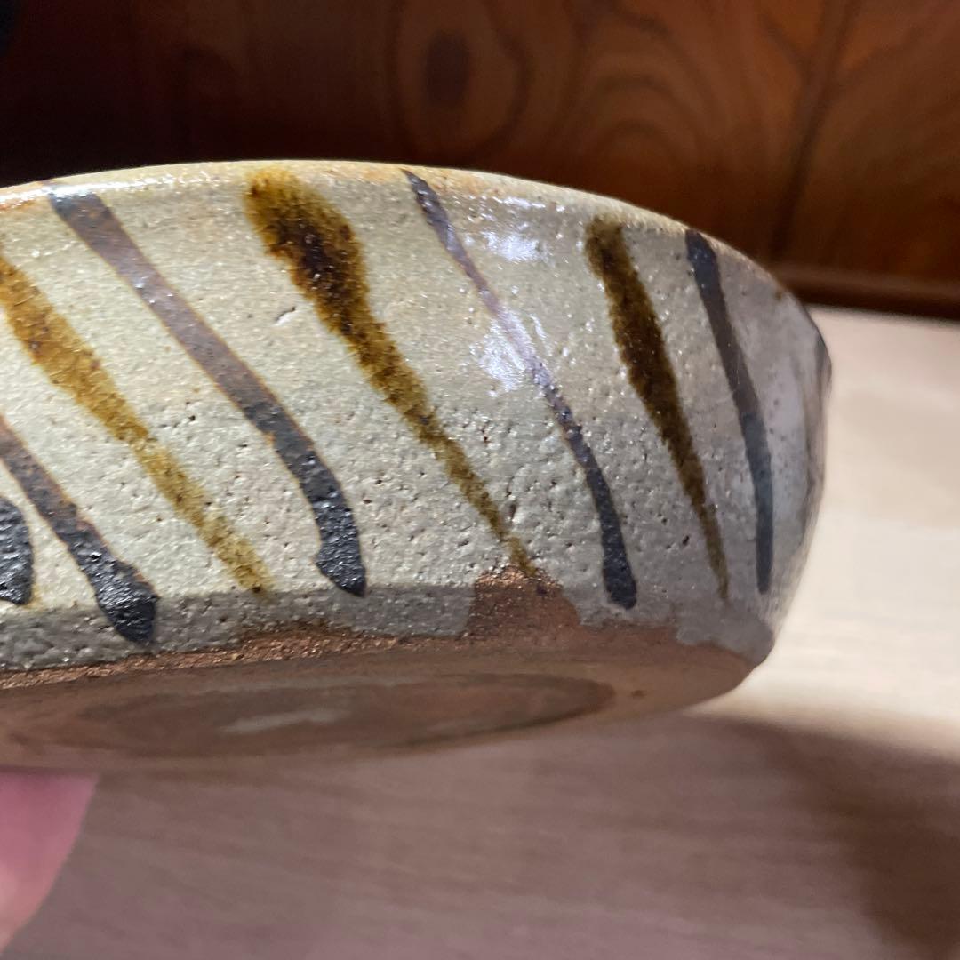 益子焼　浜田庄司　鐡絵丸紋鉢　箱なし
