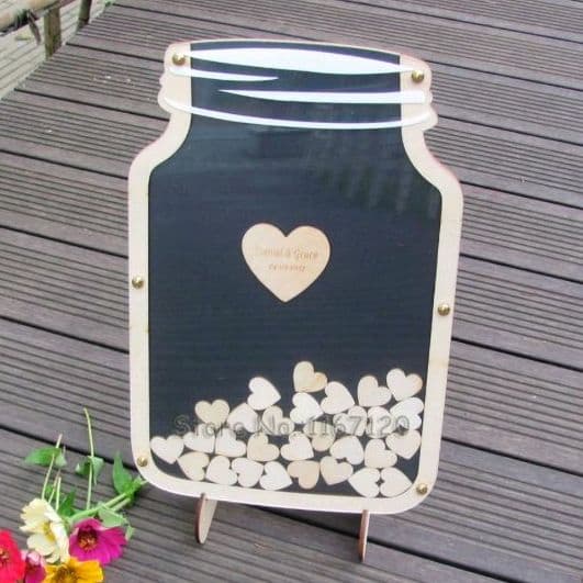 ウェディング ゲストブック ハートドロップス 70-100名様用