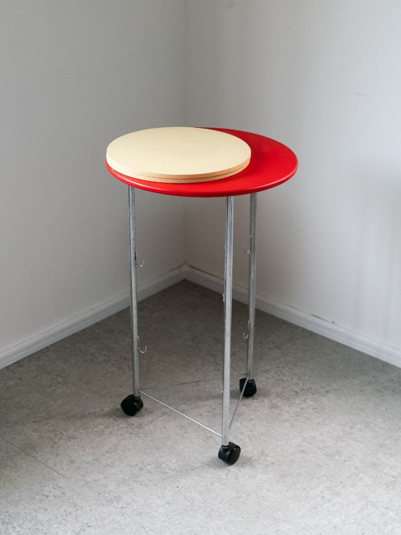 80s vintage ワゴンラック テーブル レトロポップ ポストモダン