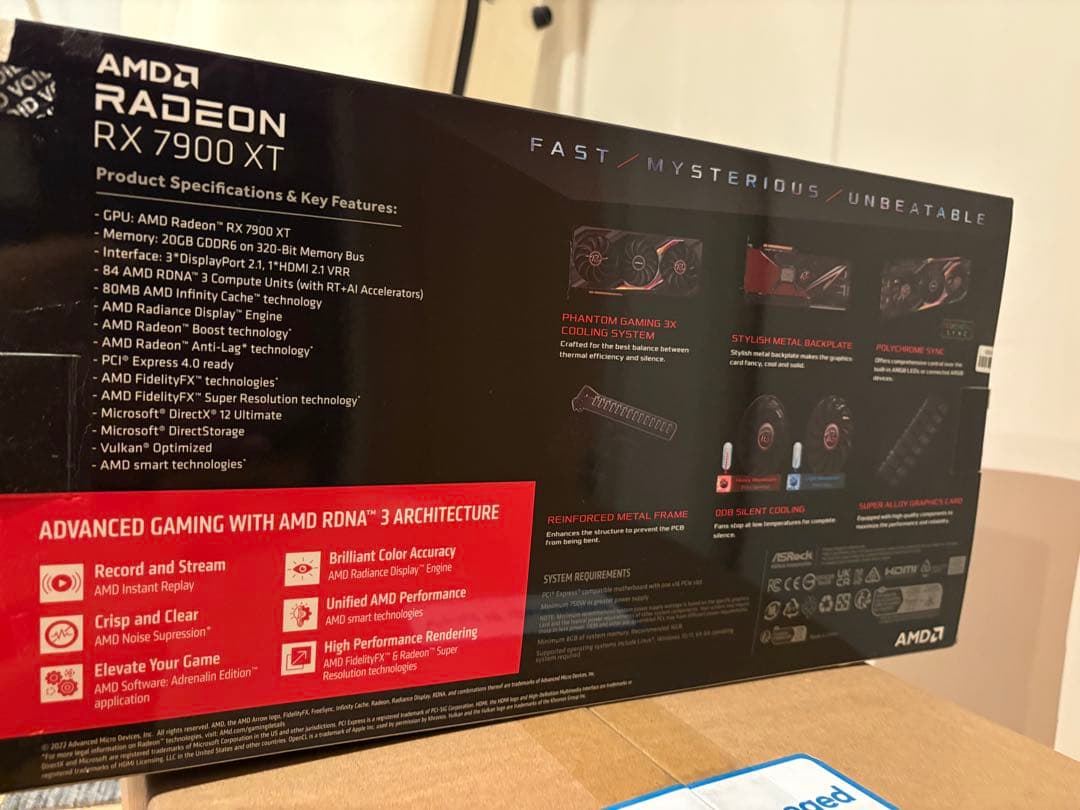 グラフィックボード・グラボ・ビデオカード ASRock Phantom Gaming Radeon RX 7900 XT