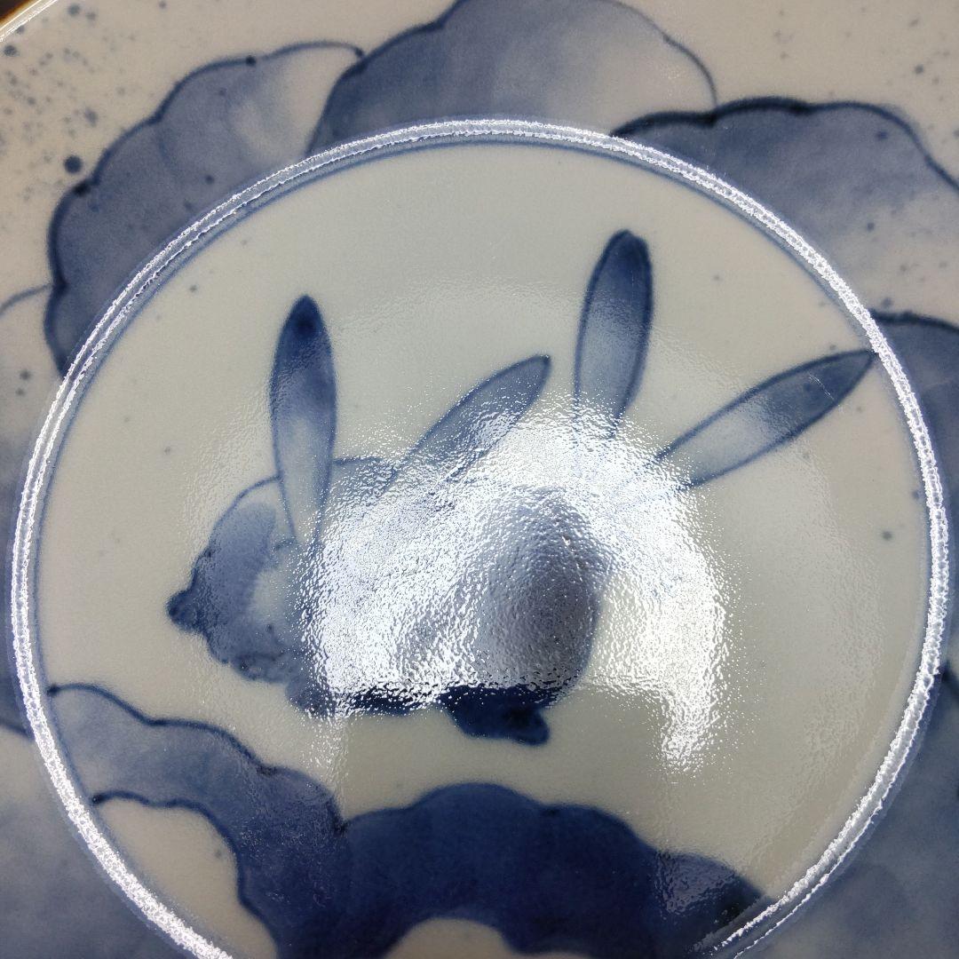 有田焼 福泉窯 兎 うさぎ 中皿 深皿 ５枚