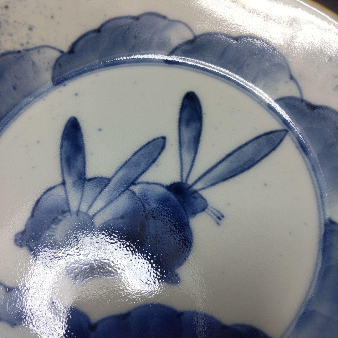 有田焼 福泉窯 兎 うさぎ 中皿 深皿 ５枚
