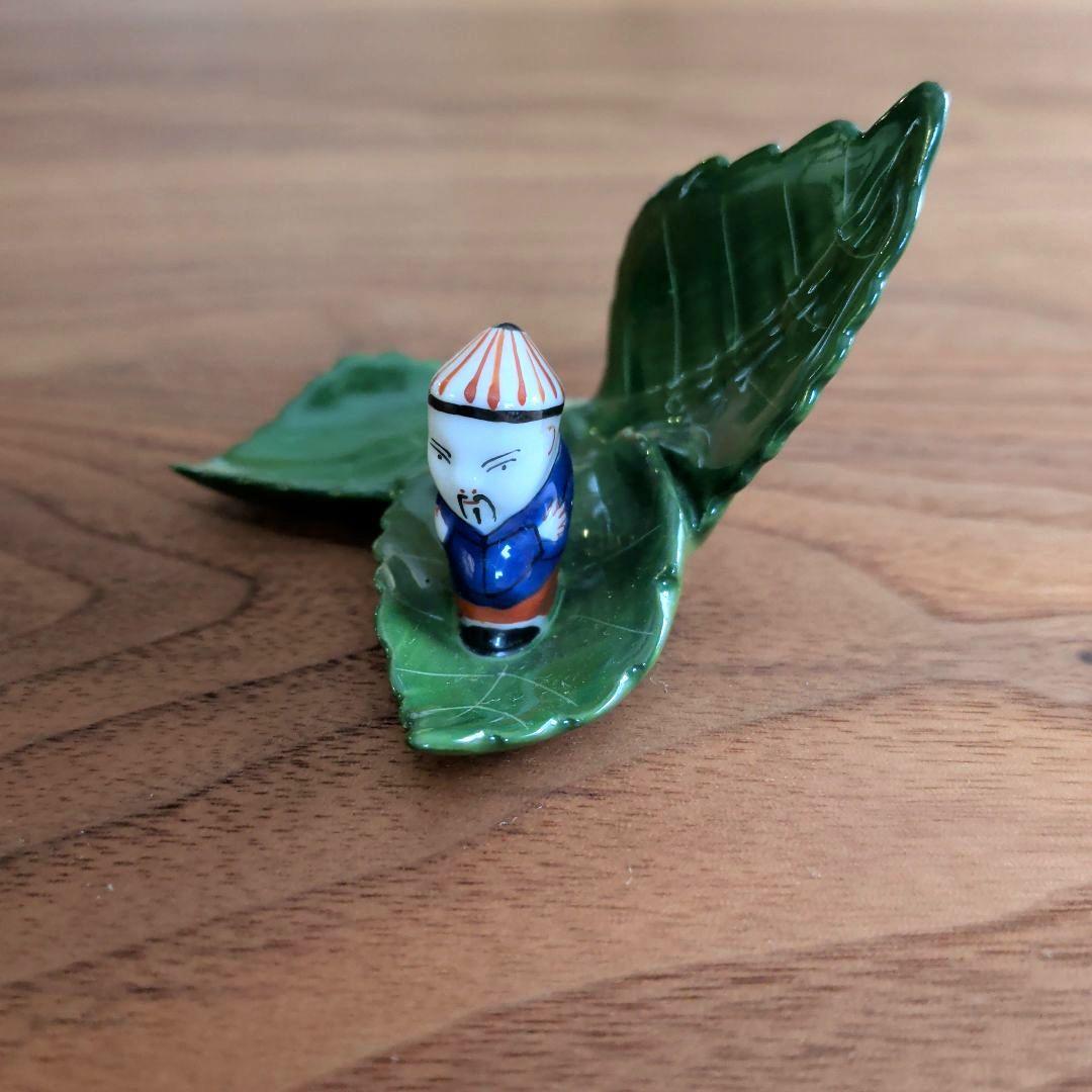 ヘレンド☆カード立て　葉の上のマンダリン