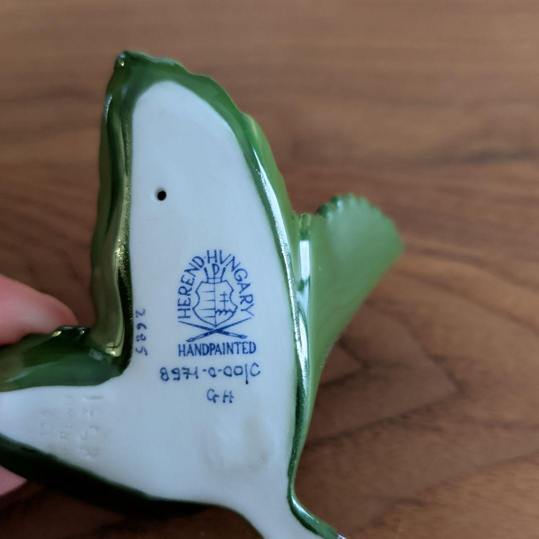 ヘレンド☆カード立て　葉の上のマンダリン