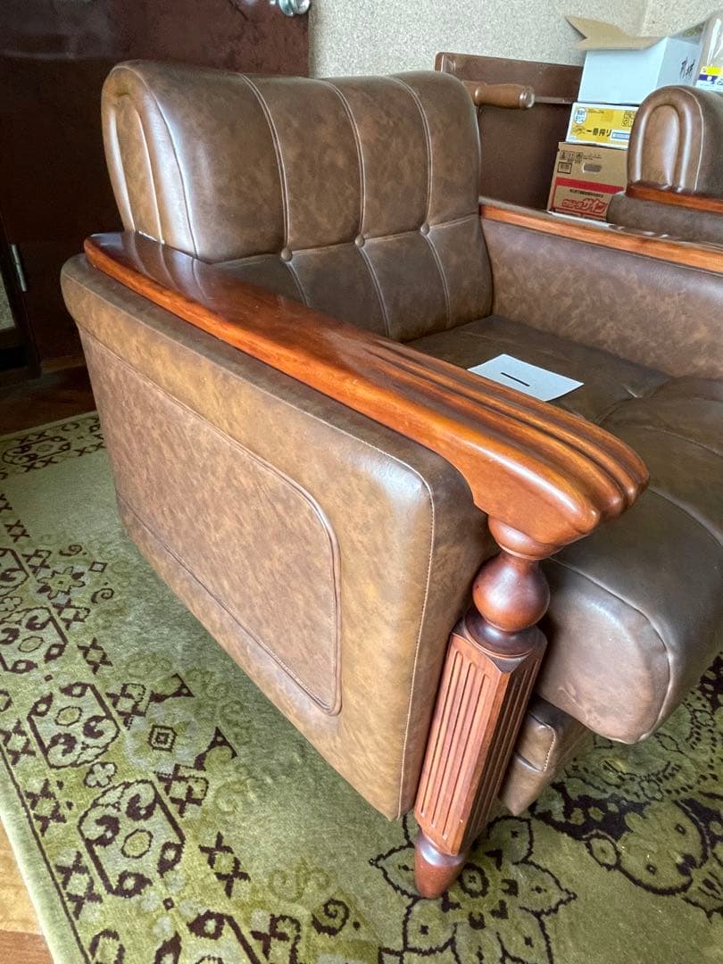 昭和レトロ　1人掛けソファ-1