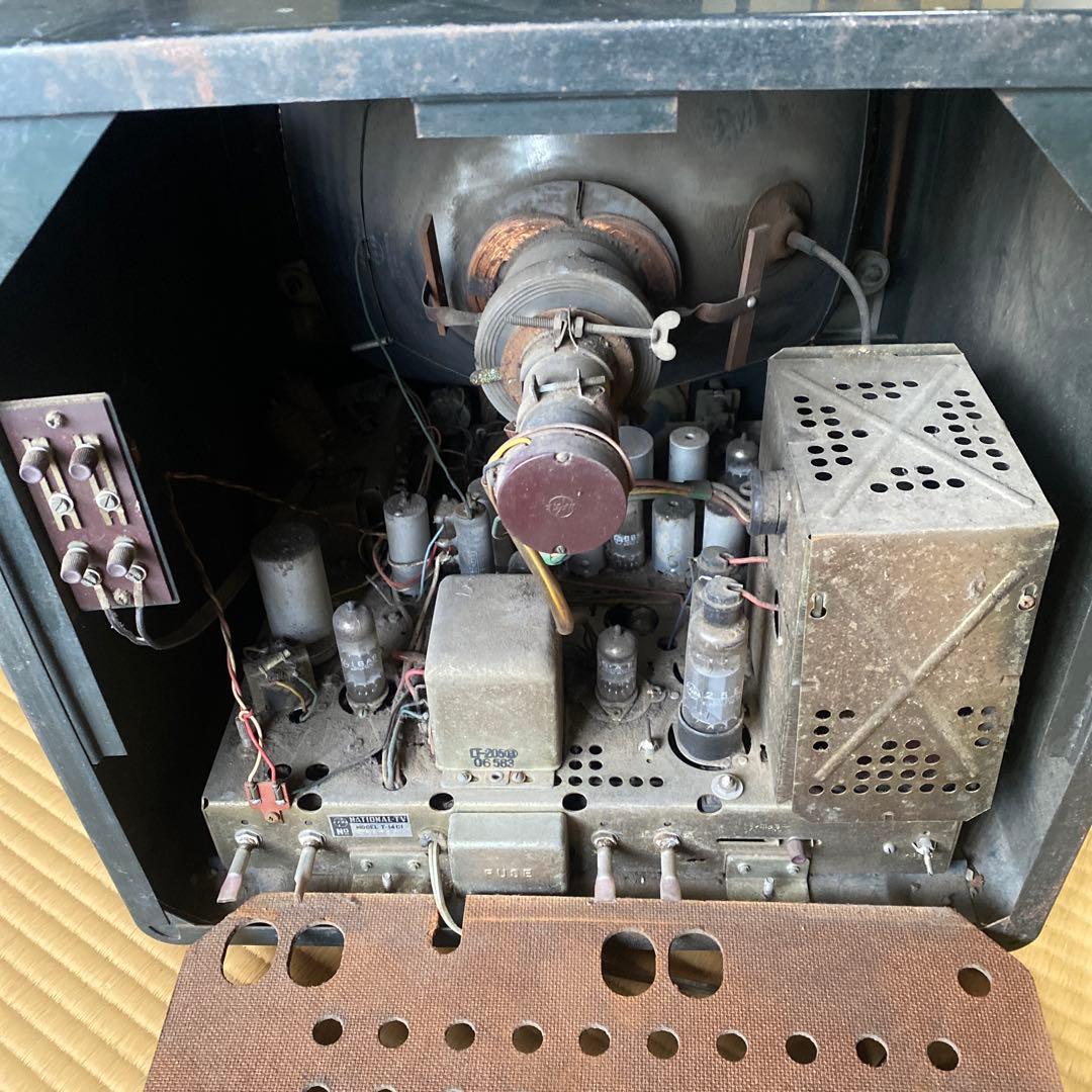 白黒テレビ　昭和レトロ　アンティーク　ナショナル　ディスプレイ用に！