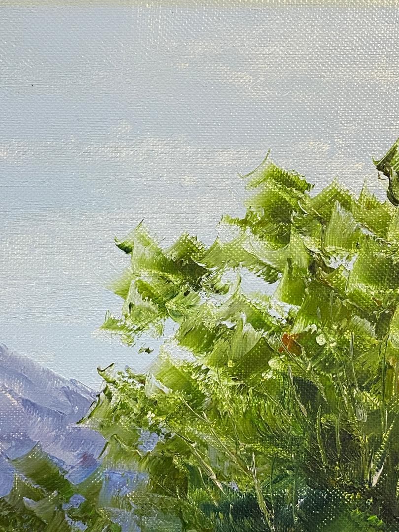 *そら*「真作」小林幸三「北岳」風景画　油彩画　額装　サイン有り　F10号