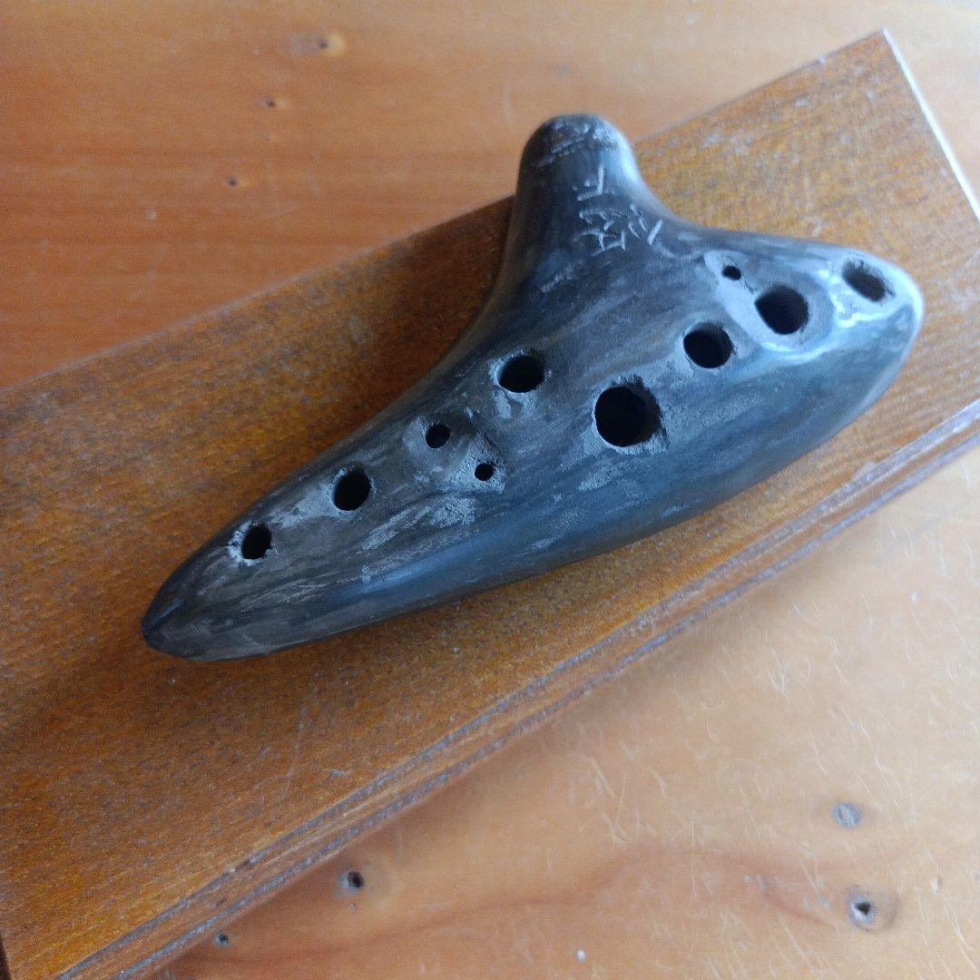 オカリナ工房福朗 黒陶 炭化焼成 ソプラノオカリナ SF管 １２穴