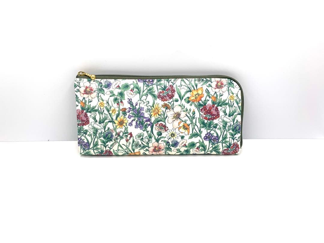 L型ファスナー　ロングウォレット　ハンドメイド