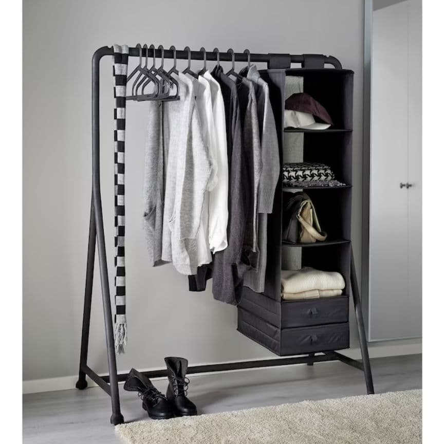 【期間限定】什器　タイリッシュハンガーラック　ブラック