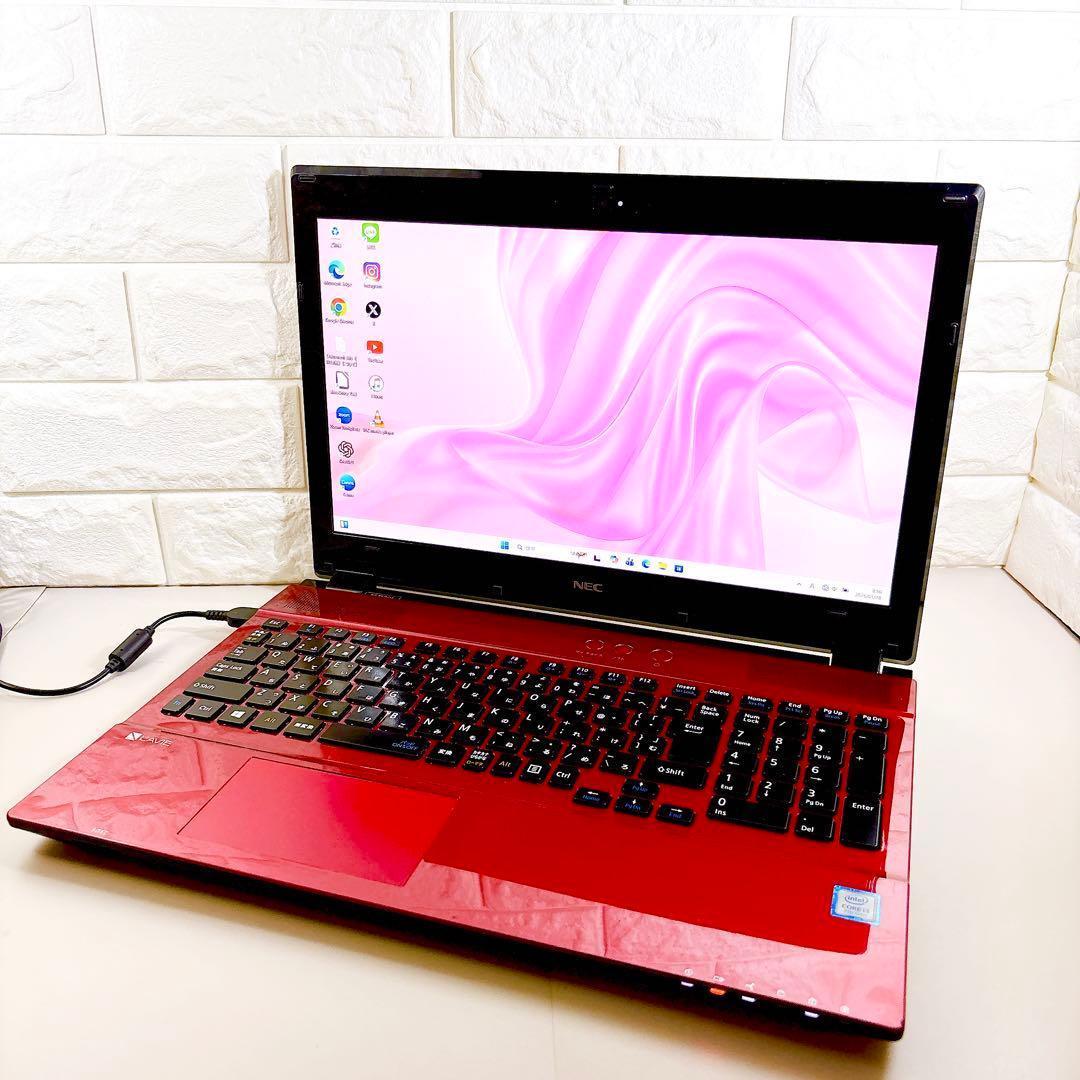 快適動作SSD✨在宅ワークに カメラ フルHD 第7世代 ノートパソコン NEC