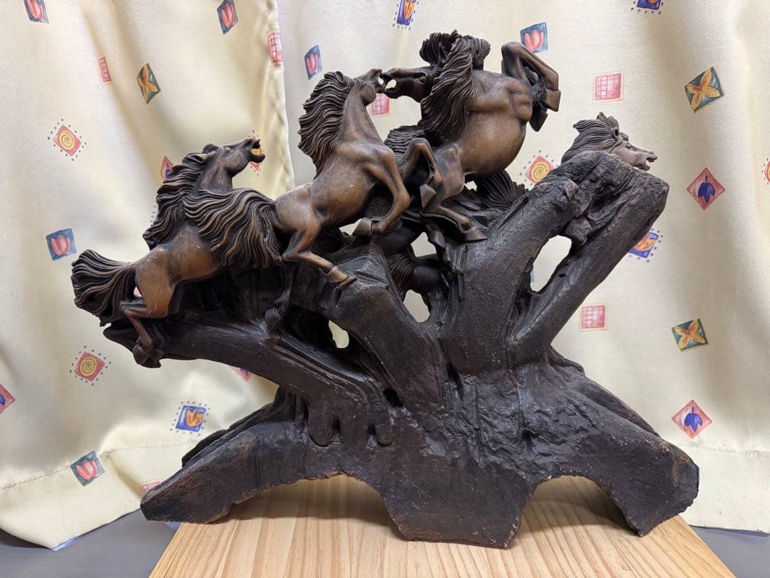 九頭馬　置物　オブジェ　縁起物　金運　レトロ　アンティーク　ヴィンテージ