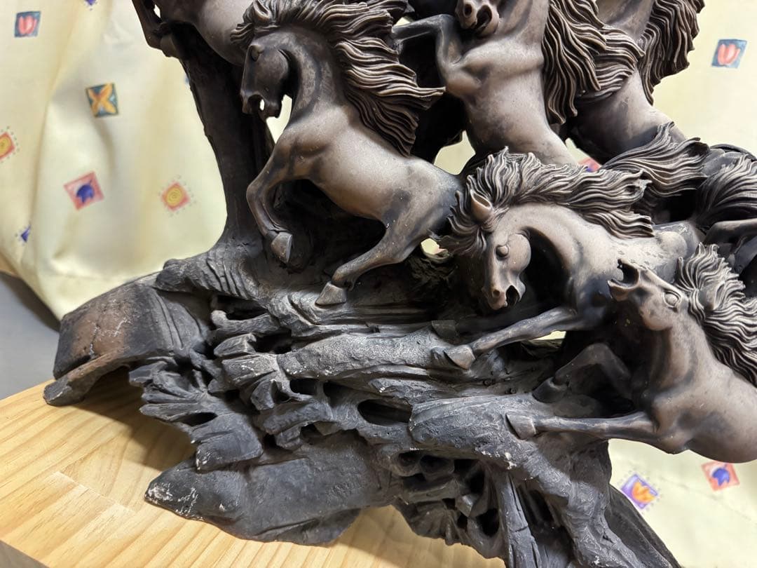 九頭馬　置物　オブジェ　縁起物　金運　レトロ　アンティーク　ヴィンテージ