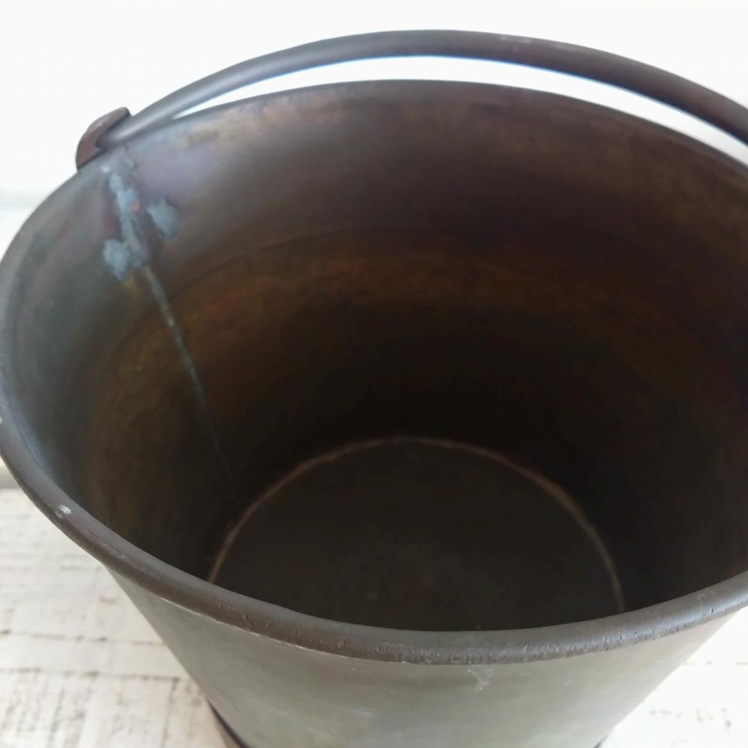 真鍮製　バケツ　古道具